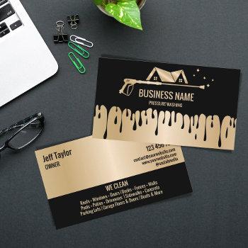professional pressure washing power washing roof business card