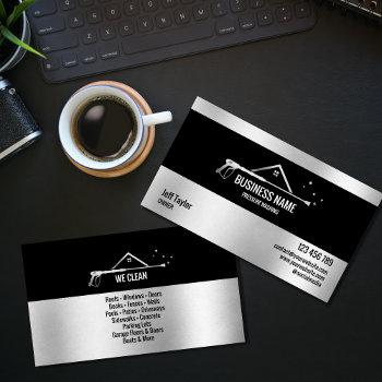 professional pressure washing power washing roof business card