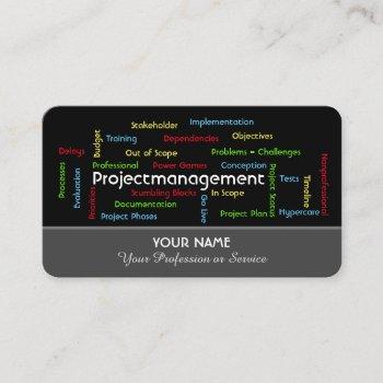 professional projectmanagement and consulting busi business card