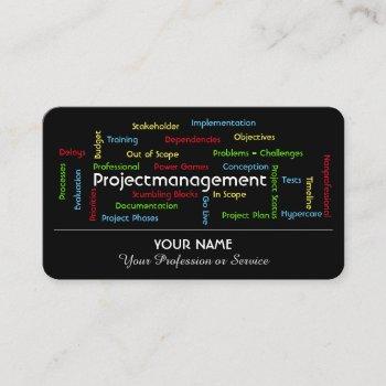 professional projectmanagement and consulting business card