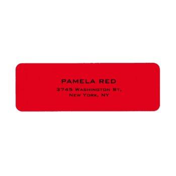 professional red background simple plain elegant label