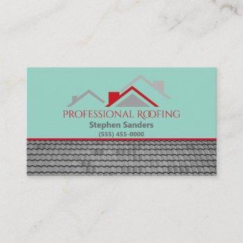professional roofing construction company business card