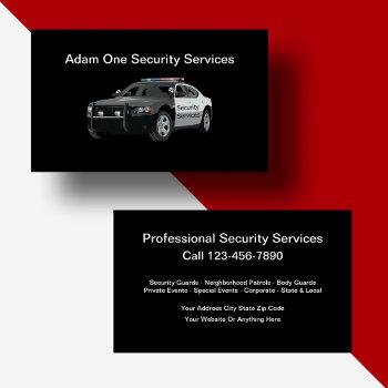 professional security services business card