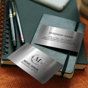 professional silver stainless steel metal business card