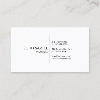 professional simple elegant white modern business card