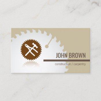 professional tools construction carpentry handyman business card