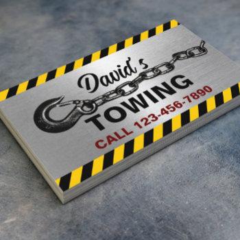professional towing hauling service business card