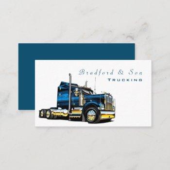 professional transport trucking haul company business card