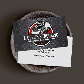 professional trucking  business card