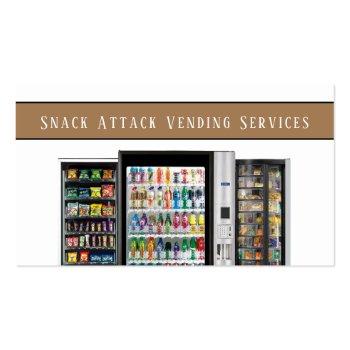 Small Professional Vending Machine Service Business Card Front View
