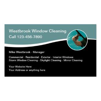 Small Professional Window Cleaning Service Business Card Front View