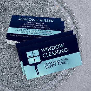 professional window cleaning services business card