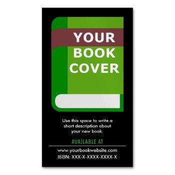 promotional book cover author business card magnet