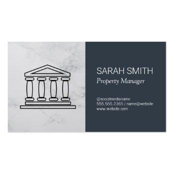 Small Property Management | Real Estate Agent Business Card Front View
