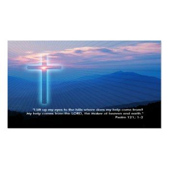 Small Psalm 121; 1-2 - Christian Business Card Front View
