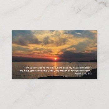 psalm 121; 1-2 - religious business card