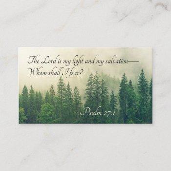 psalm 27:1 the lord is my light and my salvation— business card