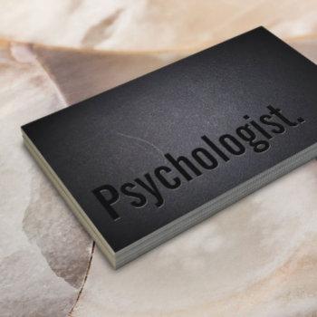 psychologist professional dark bold minimalist business card