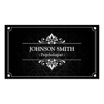 Small Psychologist - Shadow Of Damask Business Card Front View
