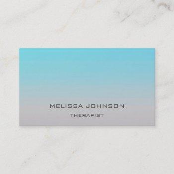 psychologist therapist couch ombre blue gray business card
