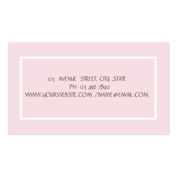 Small Psychologist Therapist Zen, Lotus Flower Business Card Back View