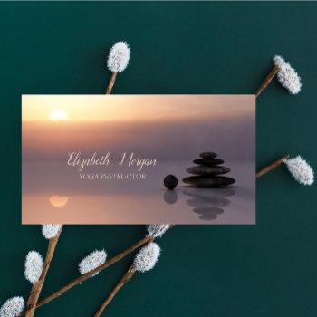 psychologist therapist zen, sunset business card