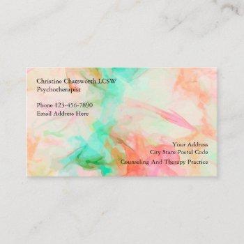 psychotherapist and counseling services business card