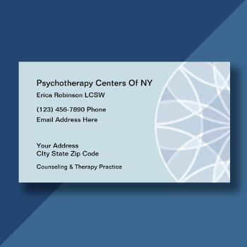 psychotherapist counseling business card design