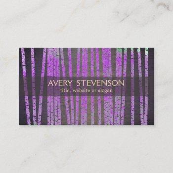 purple bamboo holistic and natural health business card