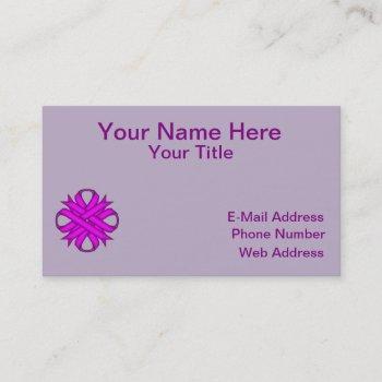 purple clover ribbon by kenneth yoncich business card