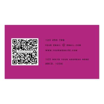 Small Qr Code Modern Minimalist Elegant Clean Simple  Bu Business Card Front View