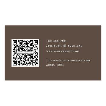 Small Qr Code Modern Minimalist Elegant Clean Simple  Bu Business Card Front View