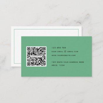 qr code modern minimalist elegant clean simple  bu business card