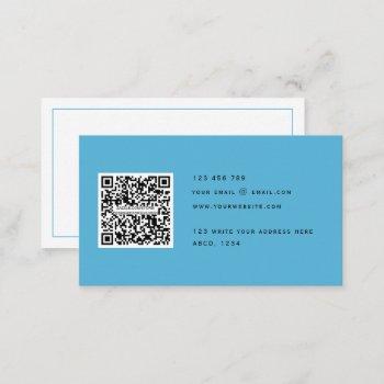 qr code modern minimalist elegant clean simple  bu business card