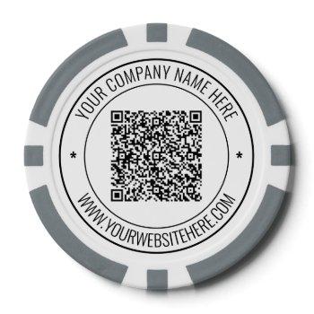 qr code scan and custom text business poker chips