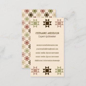 quiltmaker, quilting business amish quilt business card
