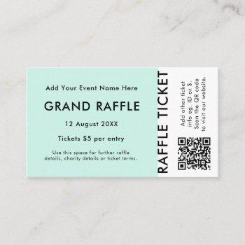 raffle ticket mint qr code prize draw event ticket