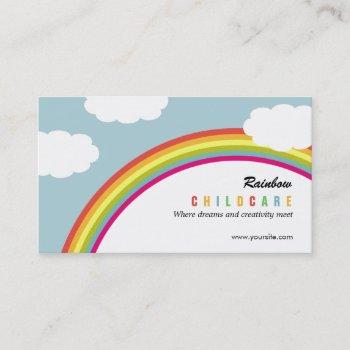 rainbow childcare /day care business card