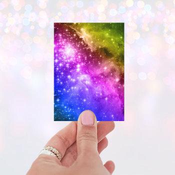 Small Rainbow Stars Business Card Front View