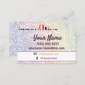 rainbow swirl innov8tive posh business card