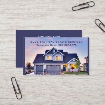 real estate agent reality services home inspector business card