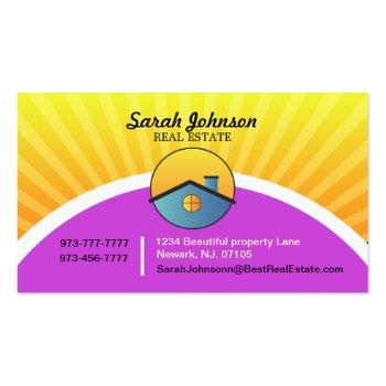 Small Real Estate Business Cards Template Front View