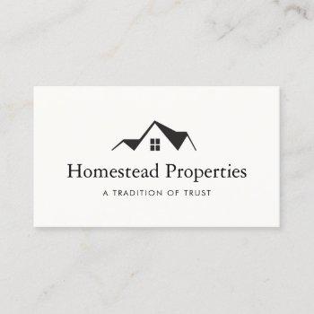 real estate house roof logo real estate agent business card