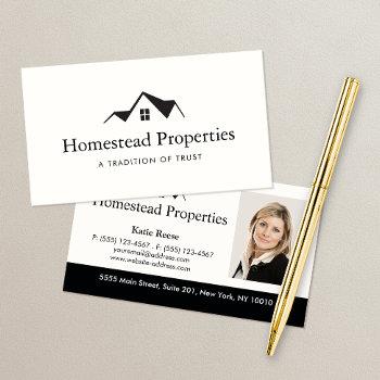 real estate house roof repair business card
