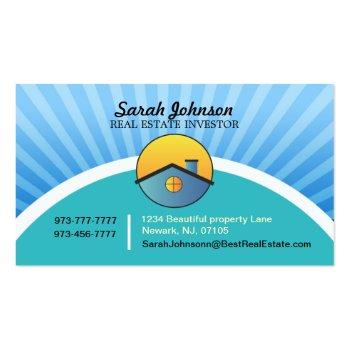 Small Real Estate Investor Business Cards Front View