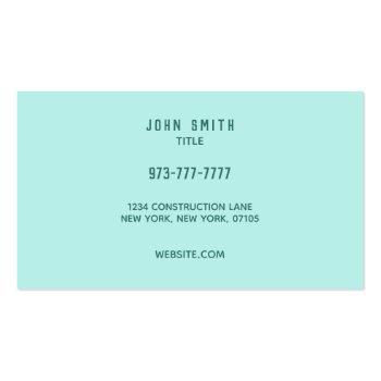Small Real Estate Investor Slogans Business Cards Back View