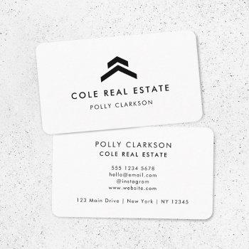 real estate | modern minimal listing agent realtor business card