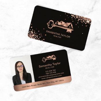 real estate professional  add photo and logo busin business card