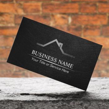 real estate professional black business card