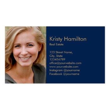 Small Real Estate Professional House Realtor Add Photo B Business Card Back View